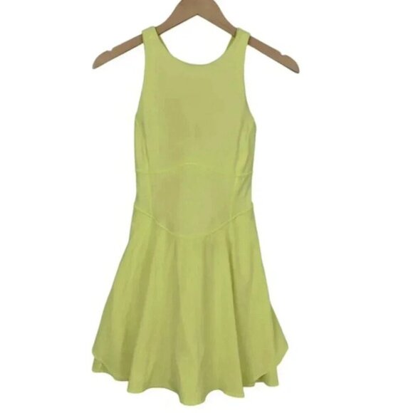 Lululemon Court Crush Dress Electric Lemon Tennis Pickle Ball Size 4 - Picture 4 of 12